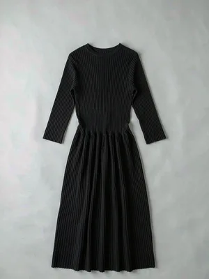 Ribbed Knit Midi Dress thumbnail