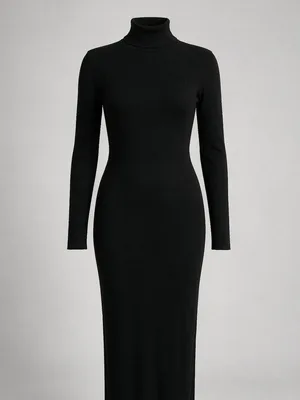 Ribbed Knit Midi Dress thumbnail